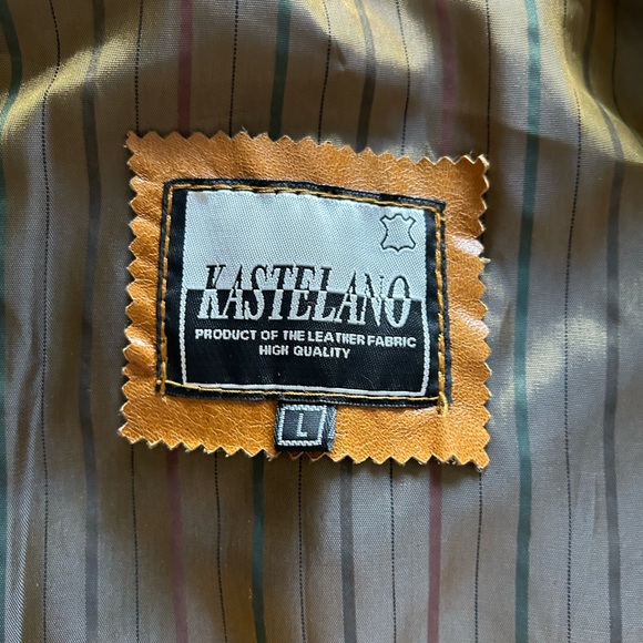 Tiger Print Zip Up Coat with leather insert. - Picture 6 of 7